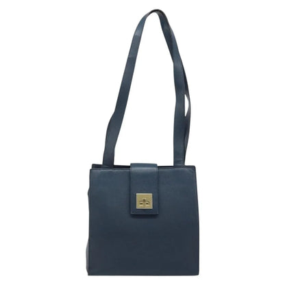 Celine Vintage Leather, Navy, Leather, Shoulder Bag