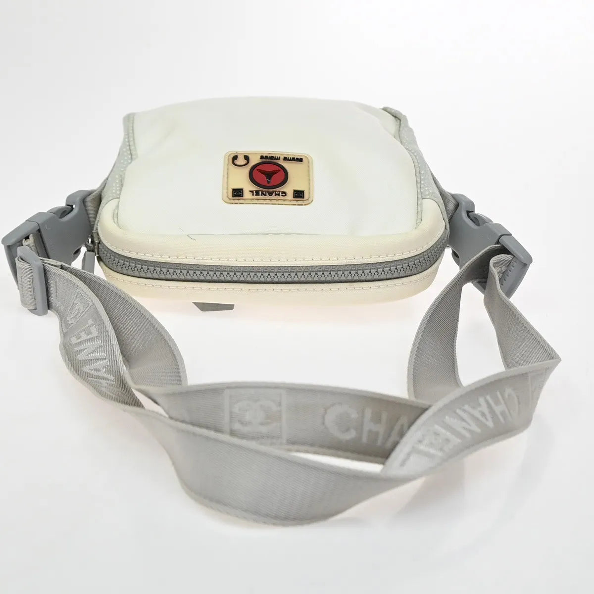 Chanel Travel Line Nylon, White, Nylon, Shoulder Bag