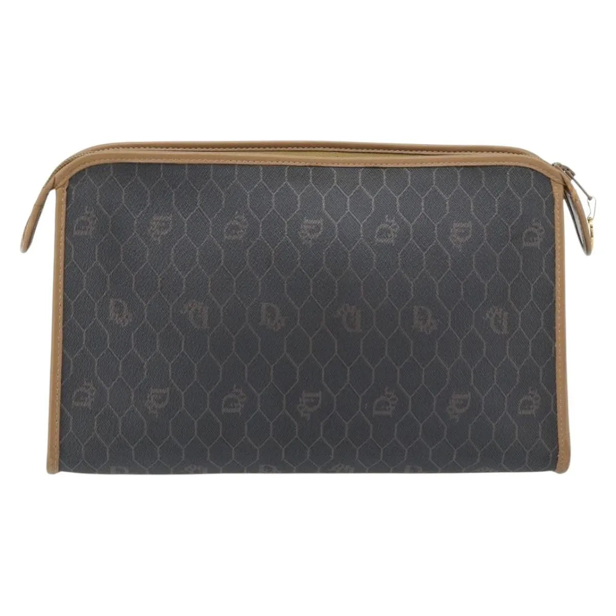Christian Dior Vintage honeycomb clutch Canvas, Black, Canvas, Clutch
