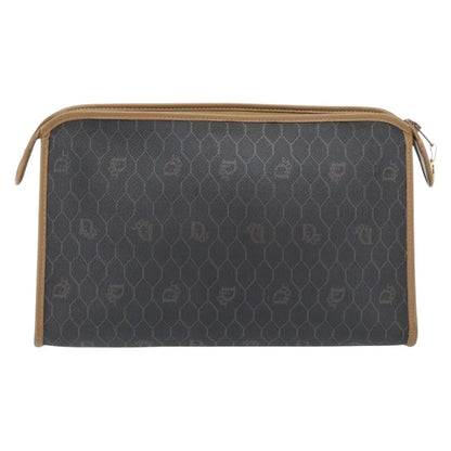 Christian Dior Vintage honeycomb clutch Canvas, Black, Canvas, Clutch