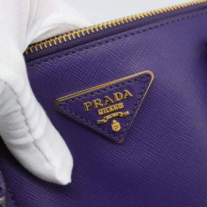 Prada Galleria Double Zip Tote Saffiano Leather, Purple, Leather, Handbag