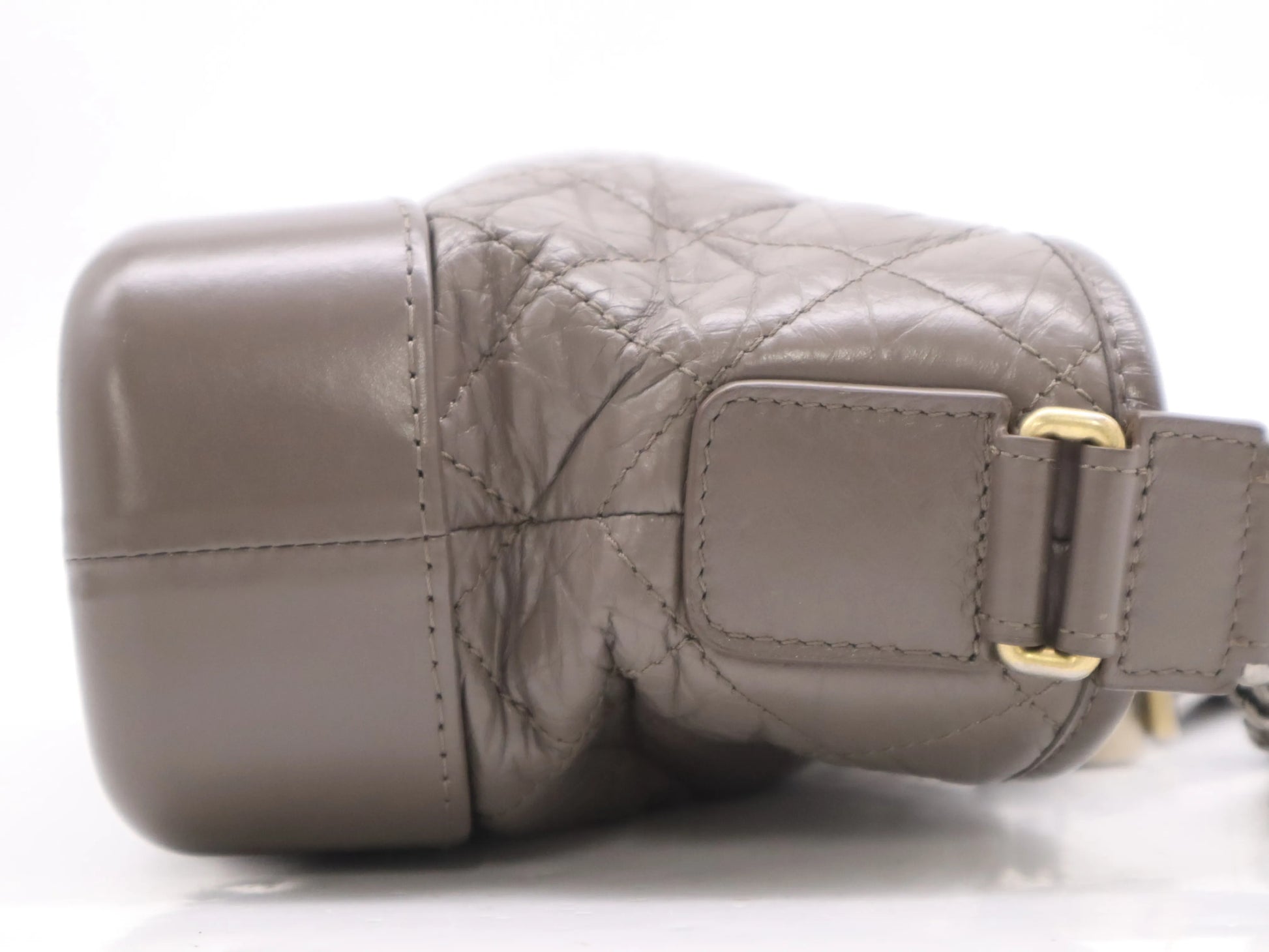 Chanel Gabrielle Hobo Quilted Aged Calfskin, Brown, Calfskin, Shoulder Bag