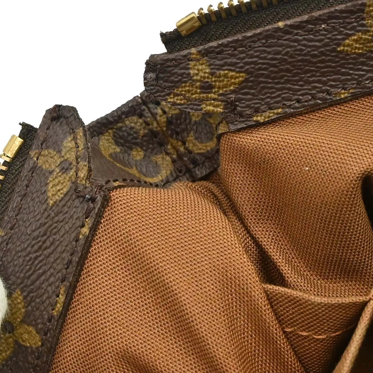 Louis Vuitton Cabas Mezzo Monogram Canvas, Brown, Canvas, Tote Bag