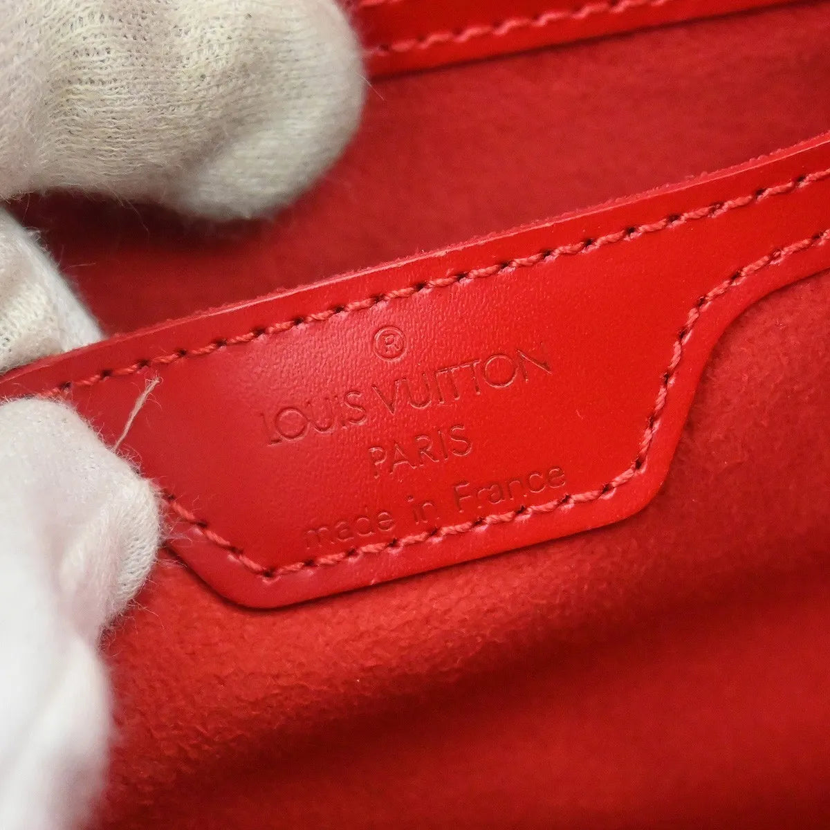 Louis Vuitton Soufflot Epi Leather, Red, Leather, Handbag