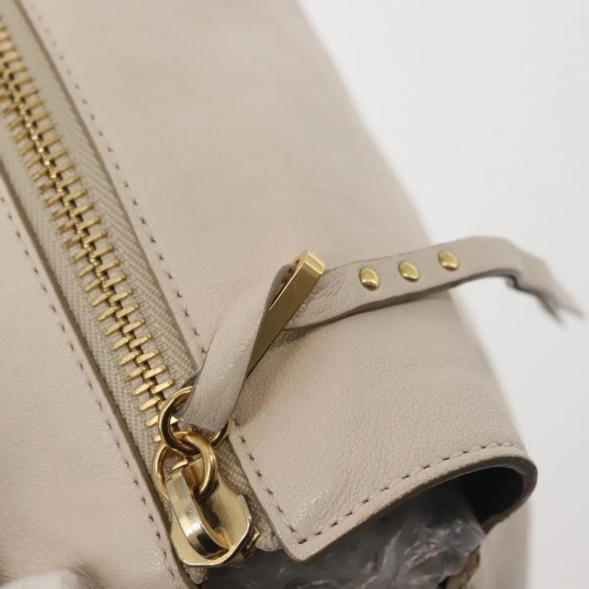 Chloe Vanessa Leather, Beige, Leather, Shoulder Bag