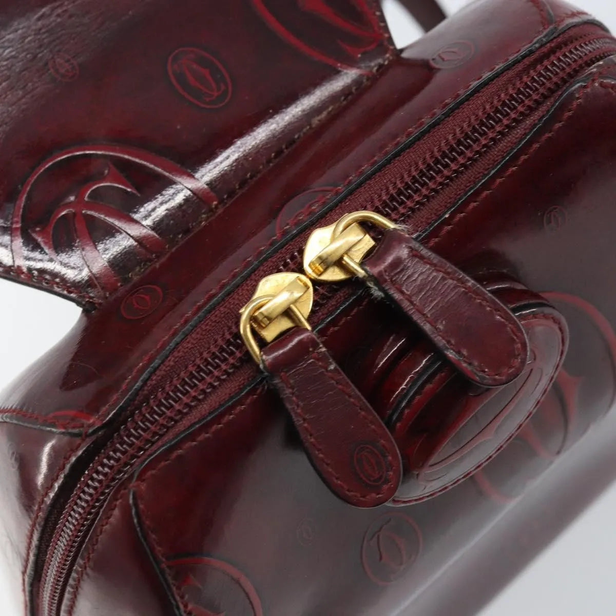 cartier Happy birthday Patent leather, Burgundy, Patent Leather, Backpack