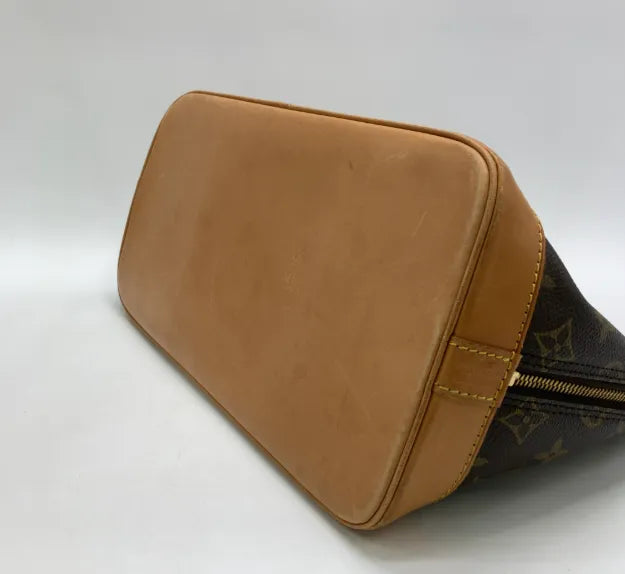 Louis Vuitton Alma Monogram Canvas, Brown, Canvas, Handbag