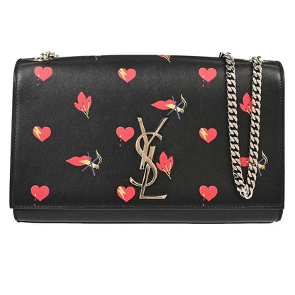 Saint Laurent Kate leather, Black, Leather, Shoulder Bag