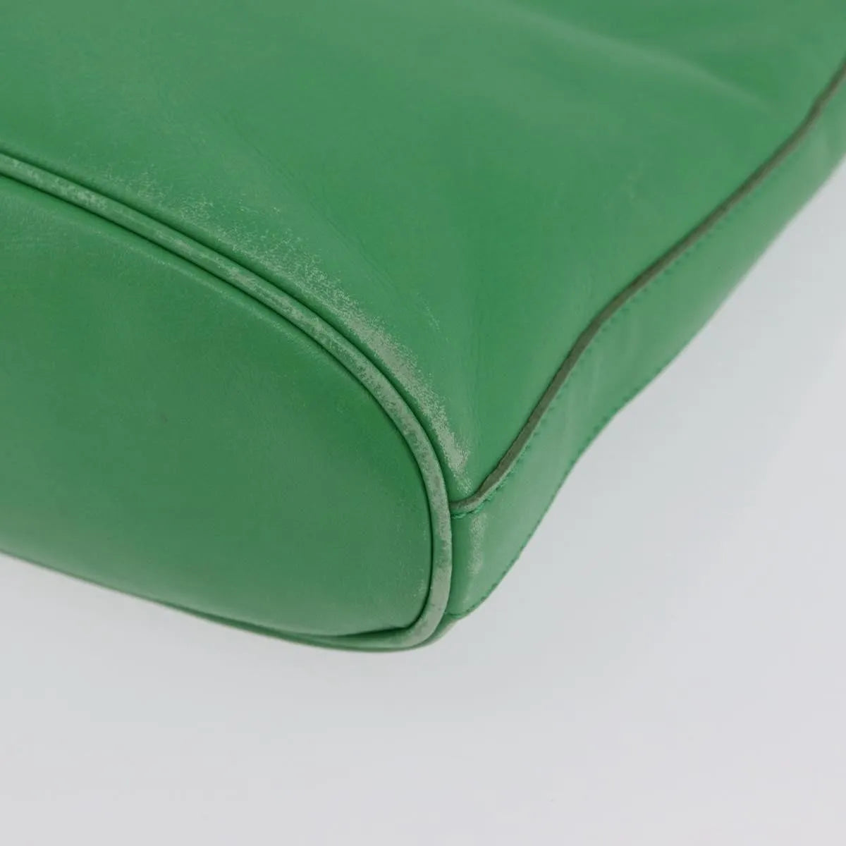 Celine Vintage Leather, Green, Leather, Shoulder Bag