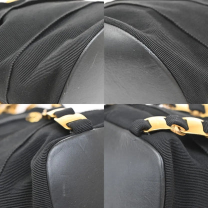 Salvatore Ferragamo Vala Canvas, Black, Canvas, Backpack