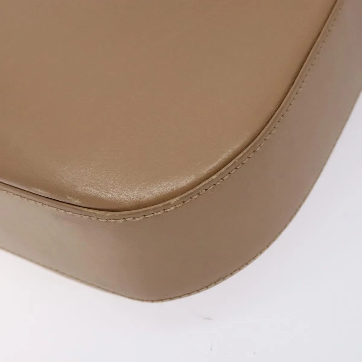 Salvatore Ferragamo Gancini Leather, Beige, Leather, Shoulder Bag