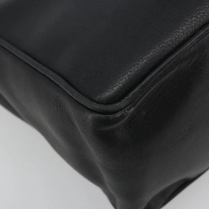 Christian Dior Vintage CD Logo Tote Leather, Black, Leather, Handbag