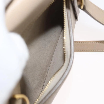 Celine Belt Calfskin, Beige, Leather, Handbag