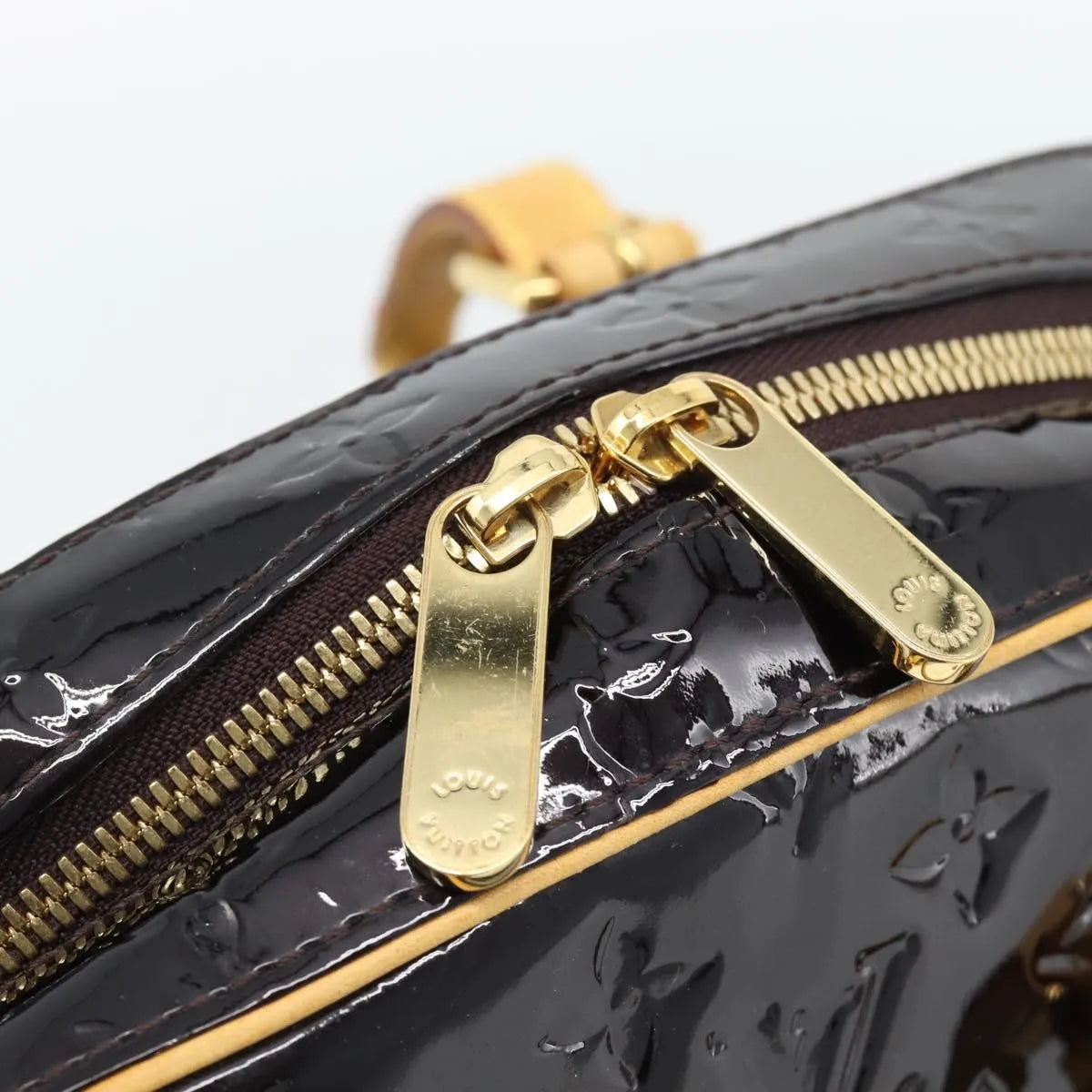 Louis Vuitton Summit Drive Monogram Vernis, Black, Patent Leather, Handbag