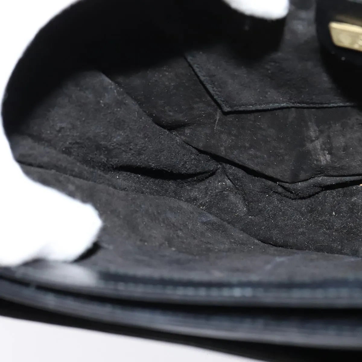 Gucci Vintage Flat Messenger Nylon and Leather, Black, Leather, Shoulder Bag