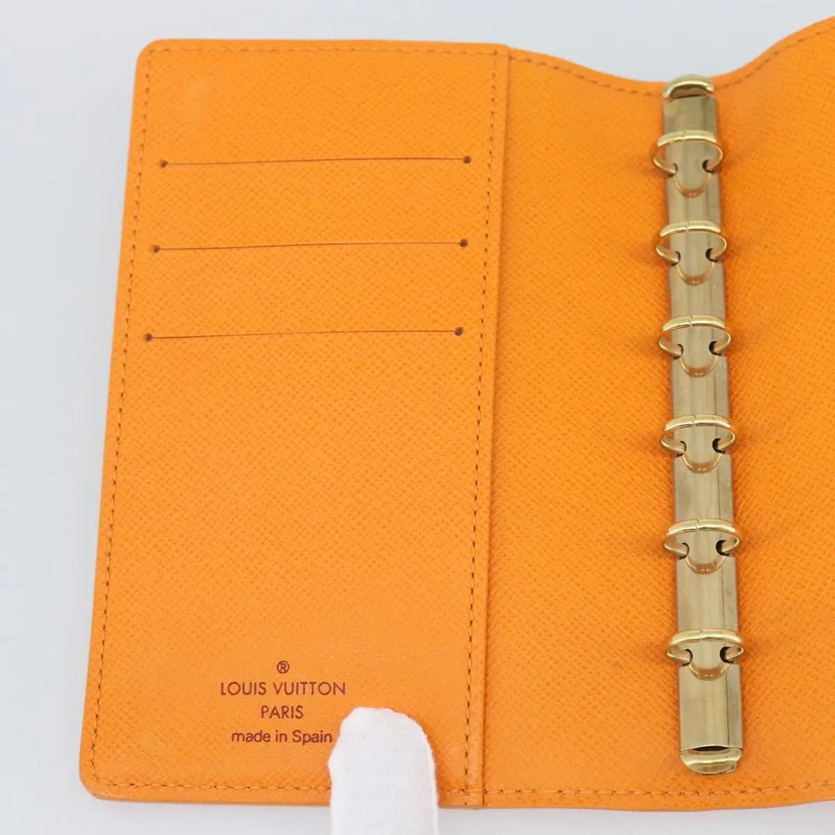 Louis Vuitton Agenda Cover Epi, Orange, Leather, Clutch