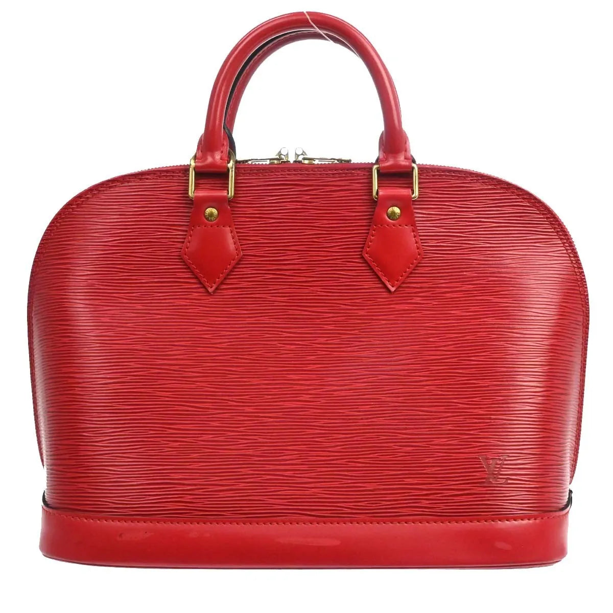 Louis Vuitton Alma Epi, Red, Leather, Handbag