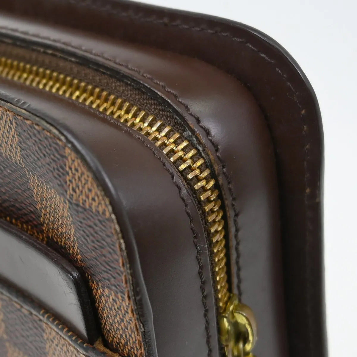 Louis Vuitton Pochette Saint Louis Damier, Brown, Canvas, Clutch