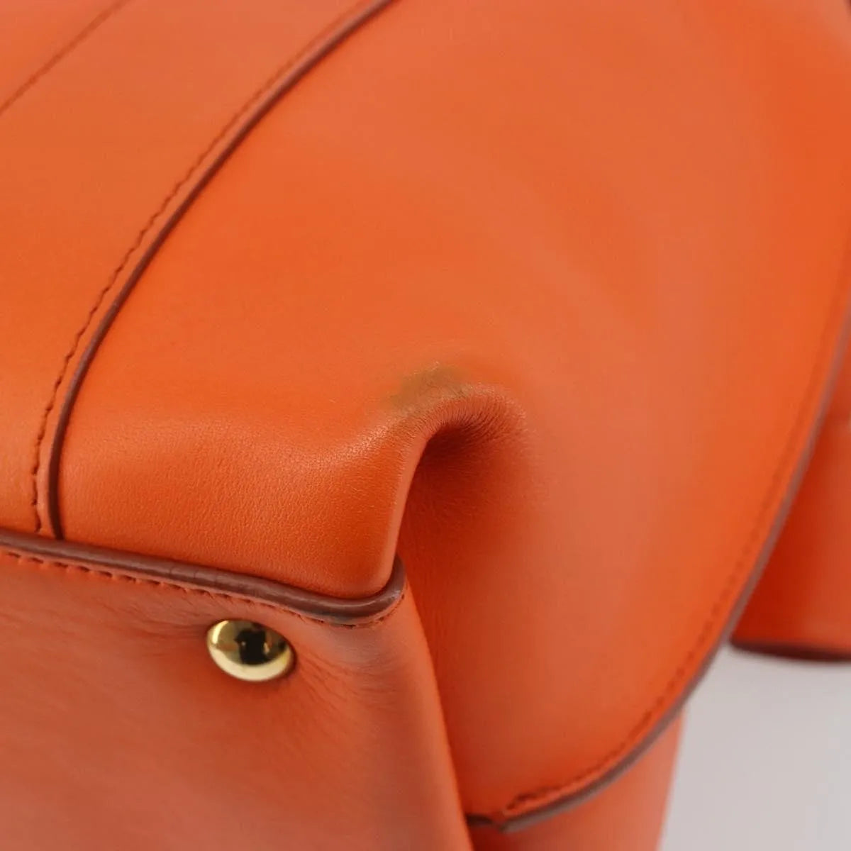 Salvatore Ferragamo Sookie Satchel Leather, Orange, Leather, Handbag