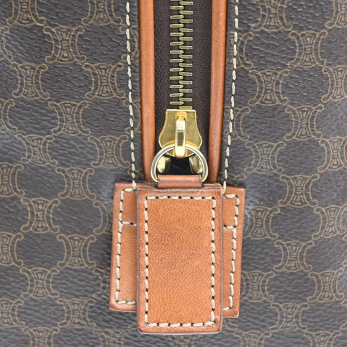 Celine Macadam Macadam with leather, Brown, PVC, Handbag