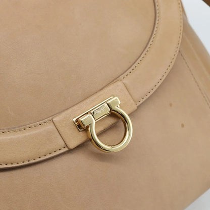 Salvatore Ferragamo Sofia Rainbow Saddle Leather, Beige, Leather, Handbag