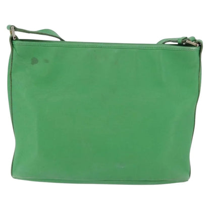 Celine Vintage Leather, Green, Leather, Shoulder Bag