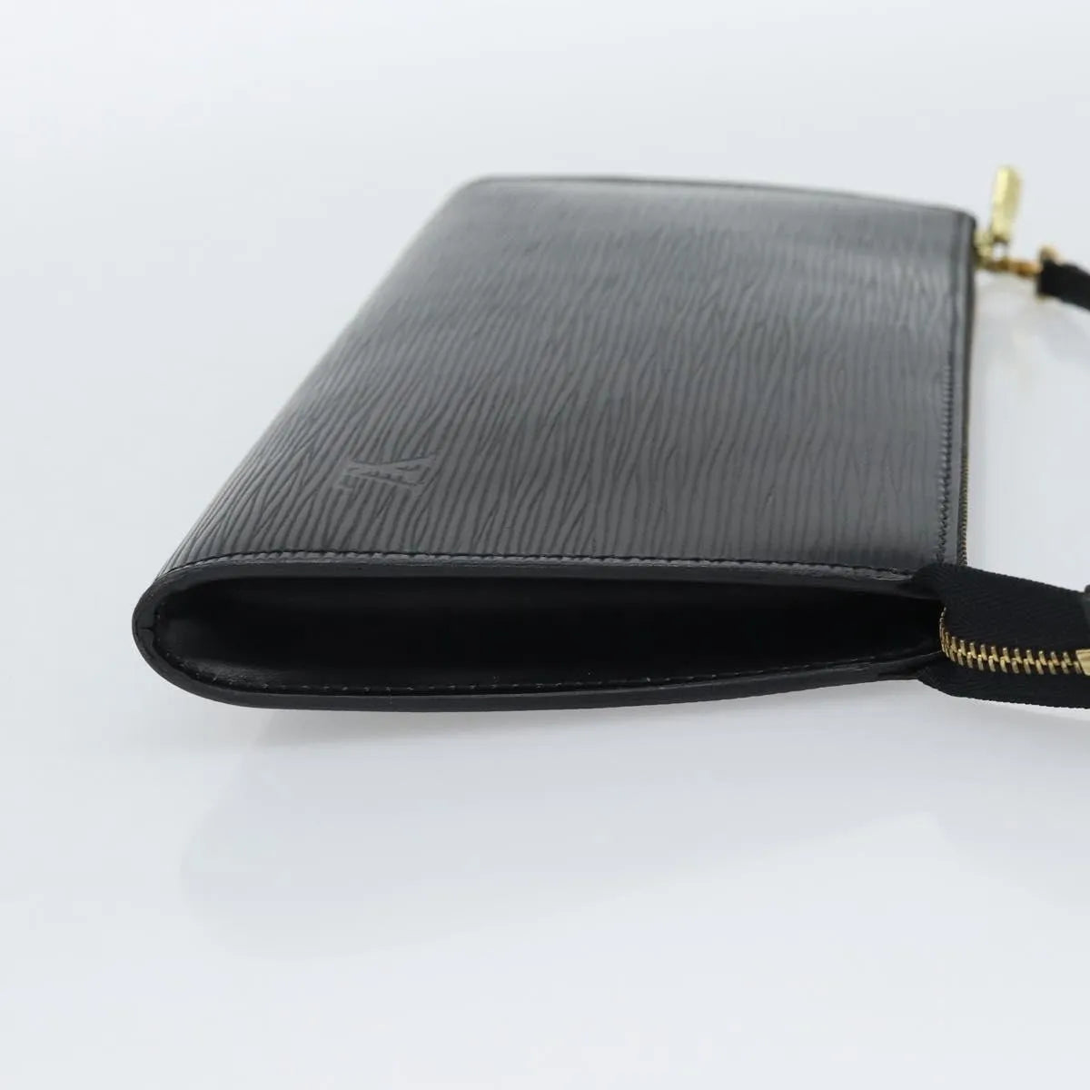 Louis Vuitton Pochette Accessoires Epi, Black, Leather, Clutch