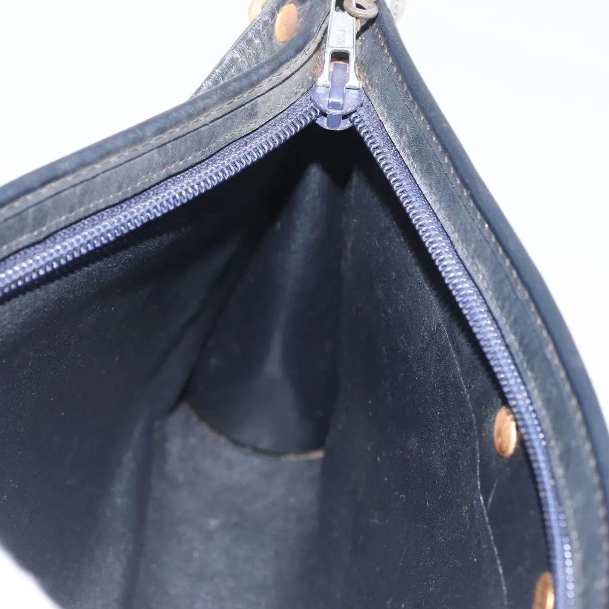 Christian Dior Vintage Trotter Canvas, Navy, Canvas, Shoulder Bag