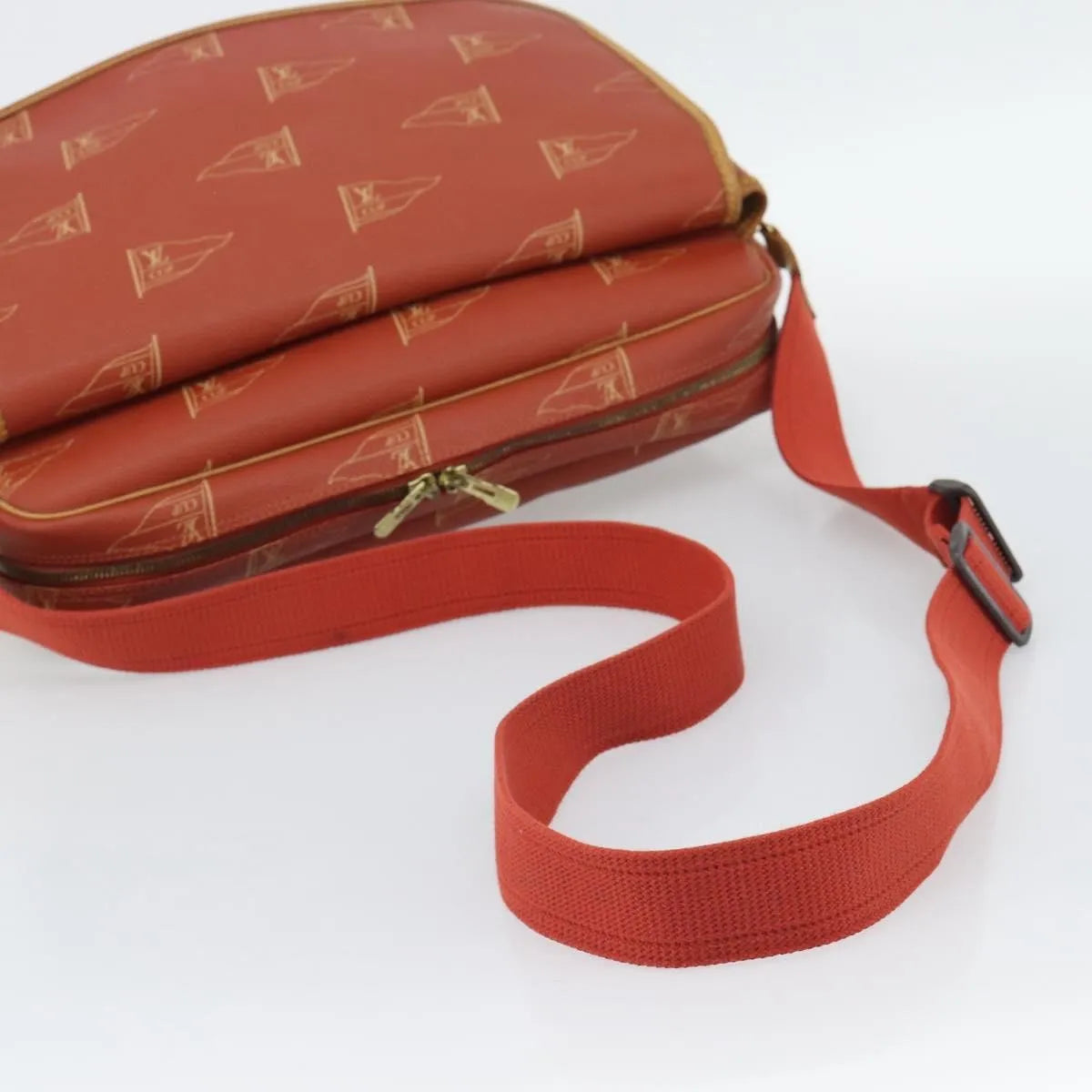 Louis Vuitton Cup Calvi Messenger Coated Canvas, Red, Canvas, Shoulder Bag
