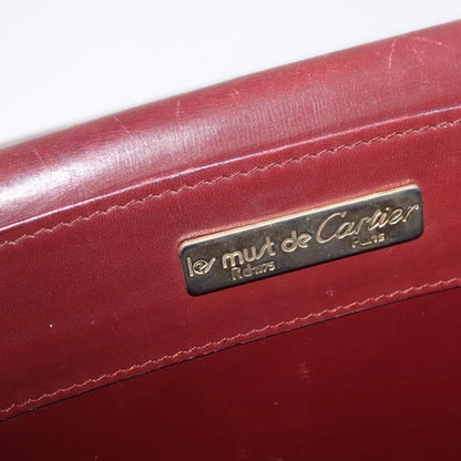 cartier Vintage must de Cartier Leather, Burgundy, Leather, Briefcase