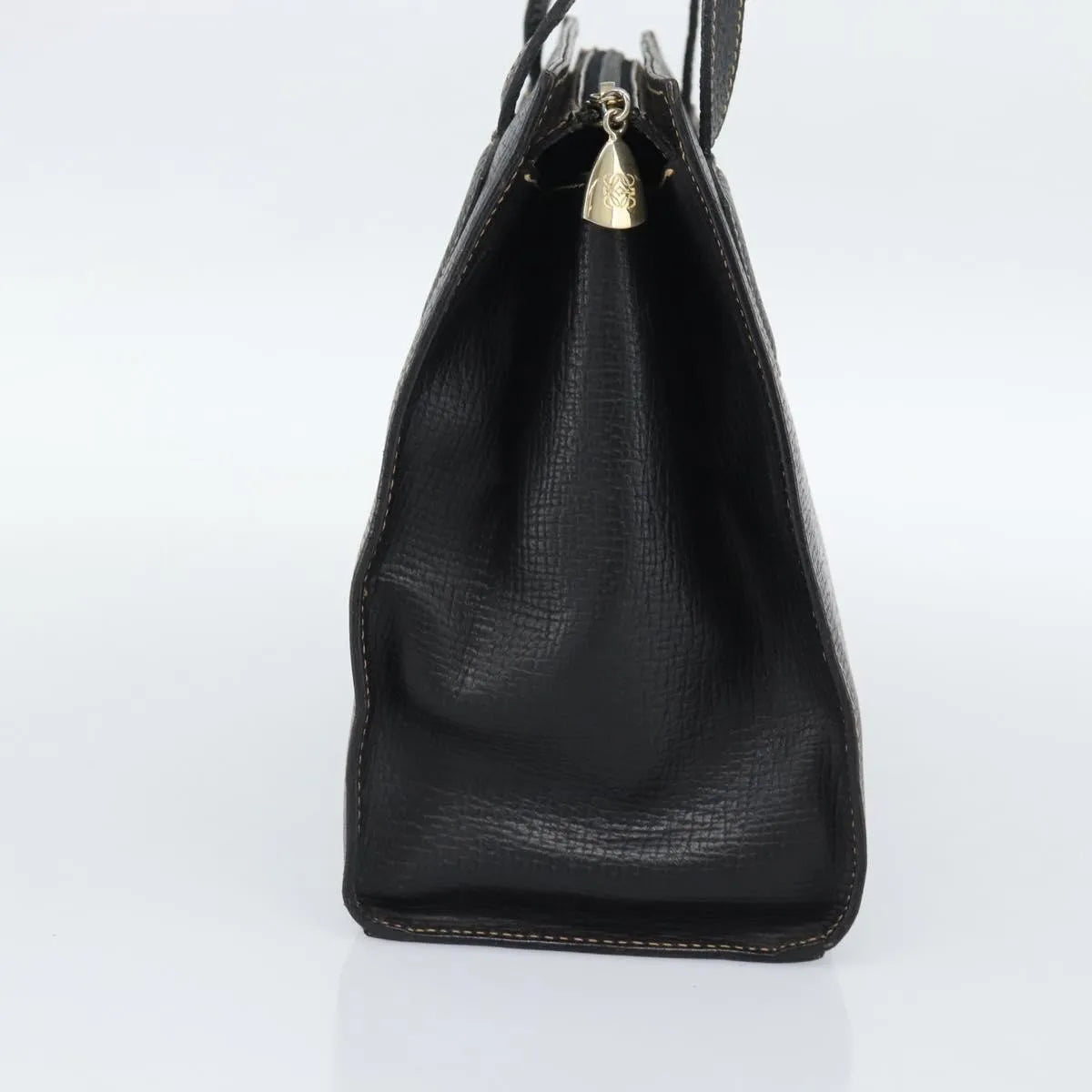 Loewe Vintage Leather, Black, Leather, Tote Bag