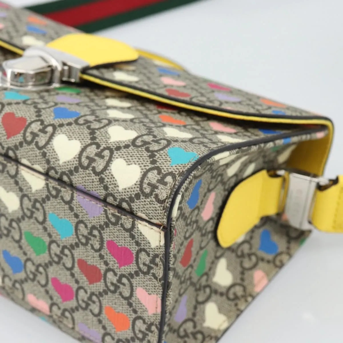 Gucci Children's Top Handle Flap Printed GG Coated Canvas, Beige, Canvas, Handbag
