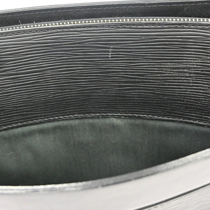 Louis Vuitton Croisette Epi, Black, Leather, Handbag