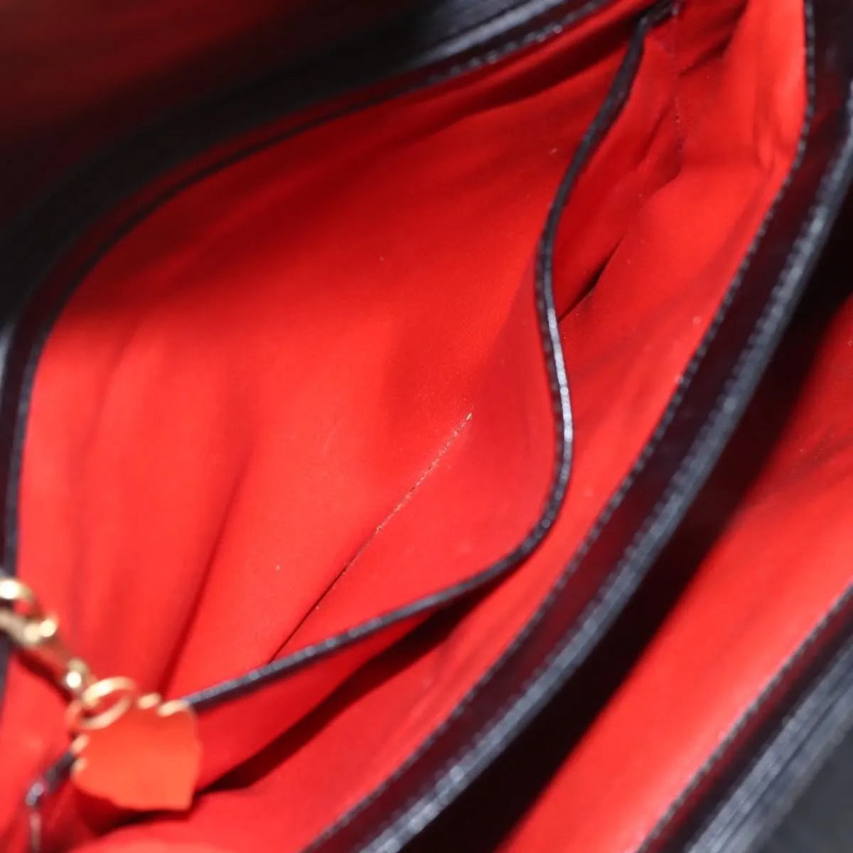 Gucci Vintage Leather, Black, Leather, Handbag