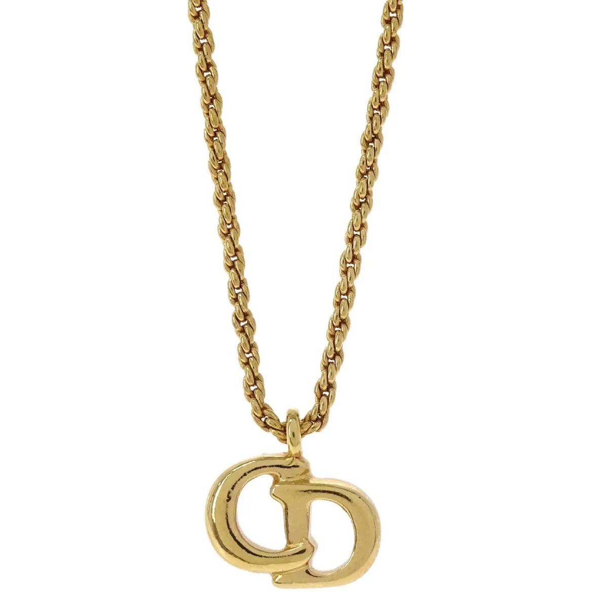 Christian Dior CD Pendant Gold-plated, Gold, Gold Plated, Necklace