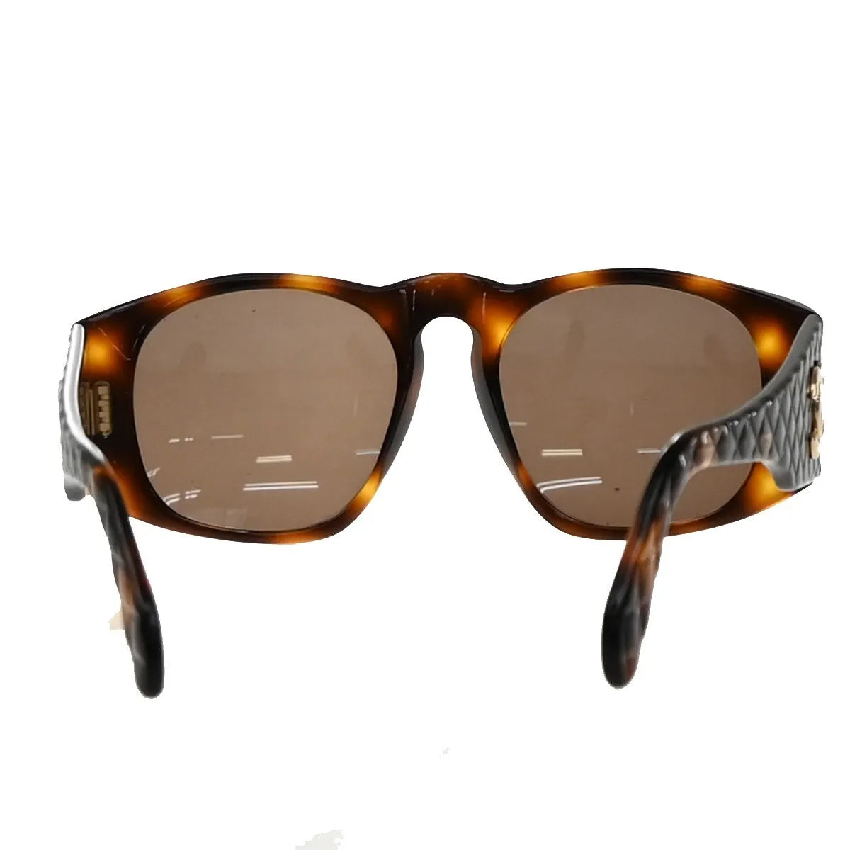 Chanel CC Logo Matelasse Sunglasses Eye Wear Plastic, Brown, Plastic, Sunglasses