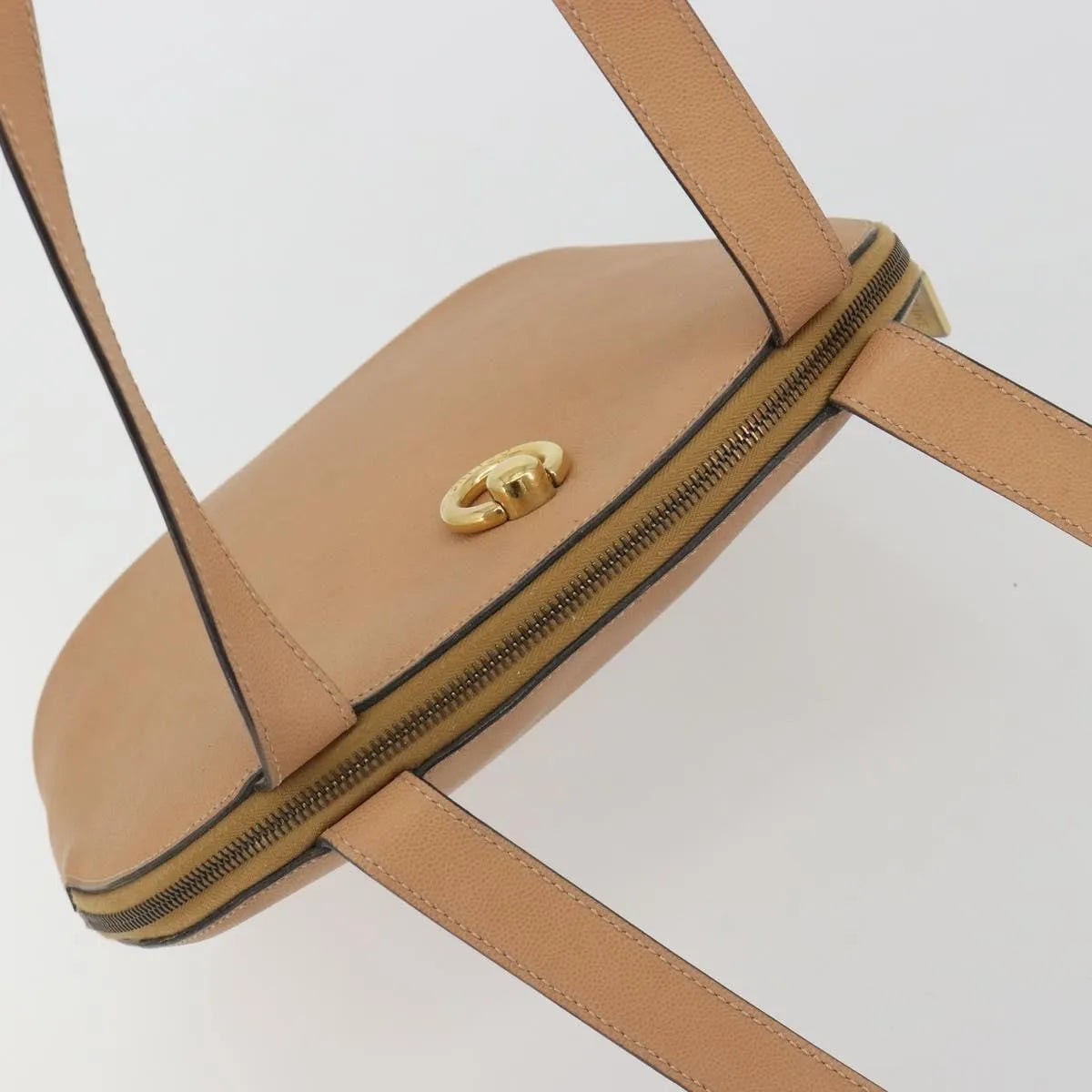 Celine Vintage Leather, Beige, Leather, Shoulder Bag