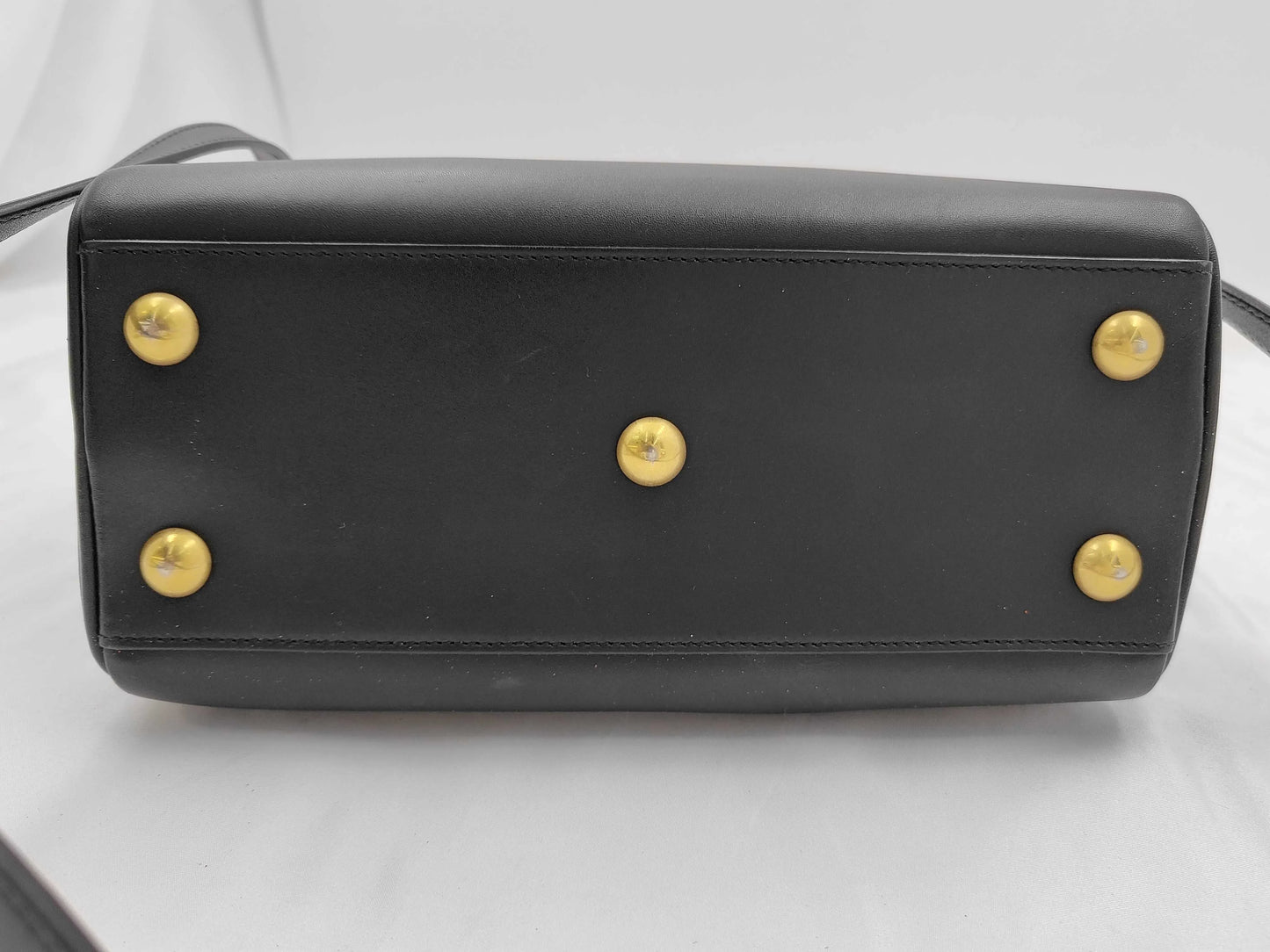 Saint Laurent Classic Duffle Leather, Black, Leather, Shoulder Bag
