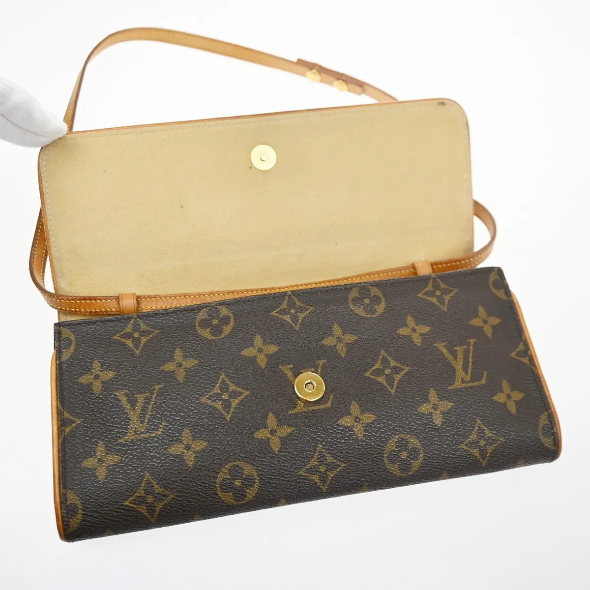 Louis Vuitton Twin Monogram Canvas, Brown, Canvas, Clutch