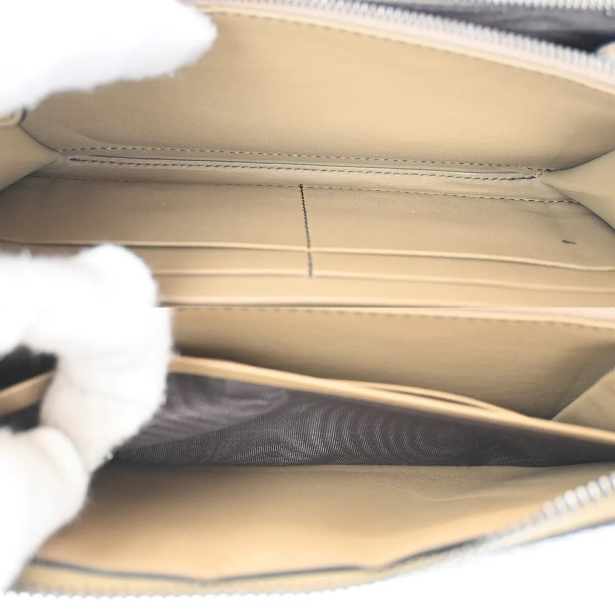 Bottega Veneta Intrecciato Long Zip Leather, Brown, Leather, Wallet