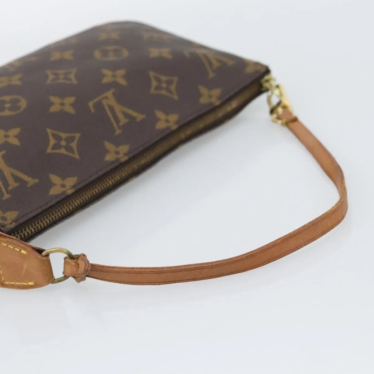 Louis Vuitton Pochette Accessoires Monogram, Brown, Canvas, Clutch