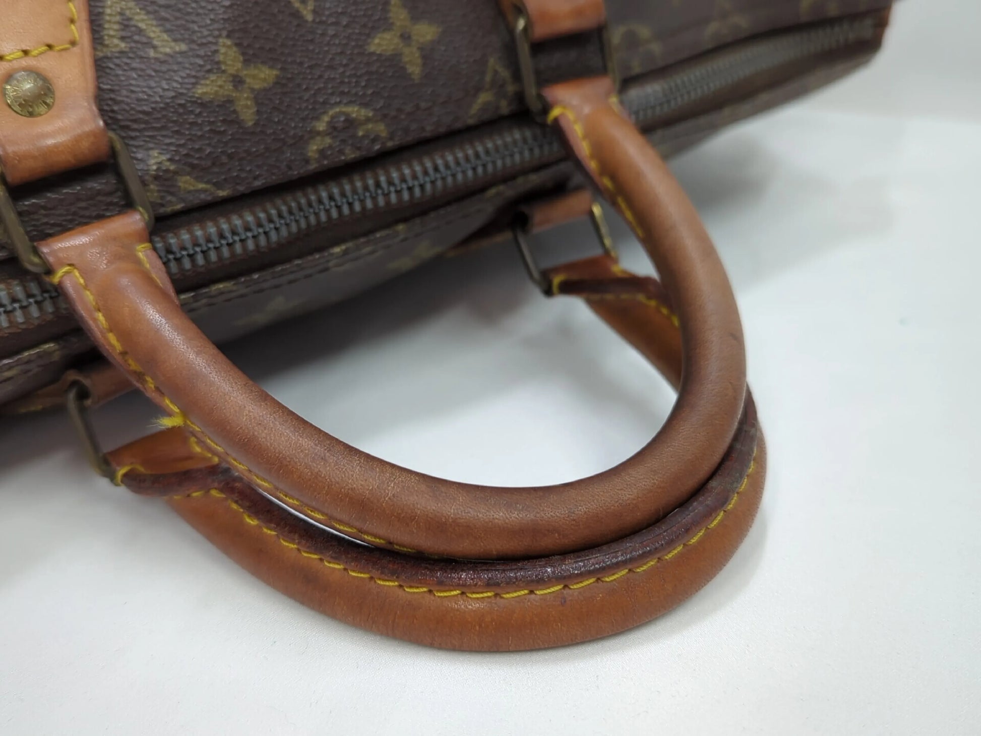 Louis Vuitton Speedy Monogram Canvas, Beige, Canvas, Handbag