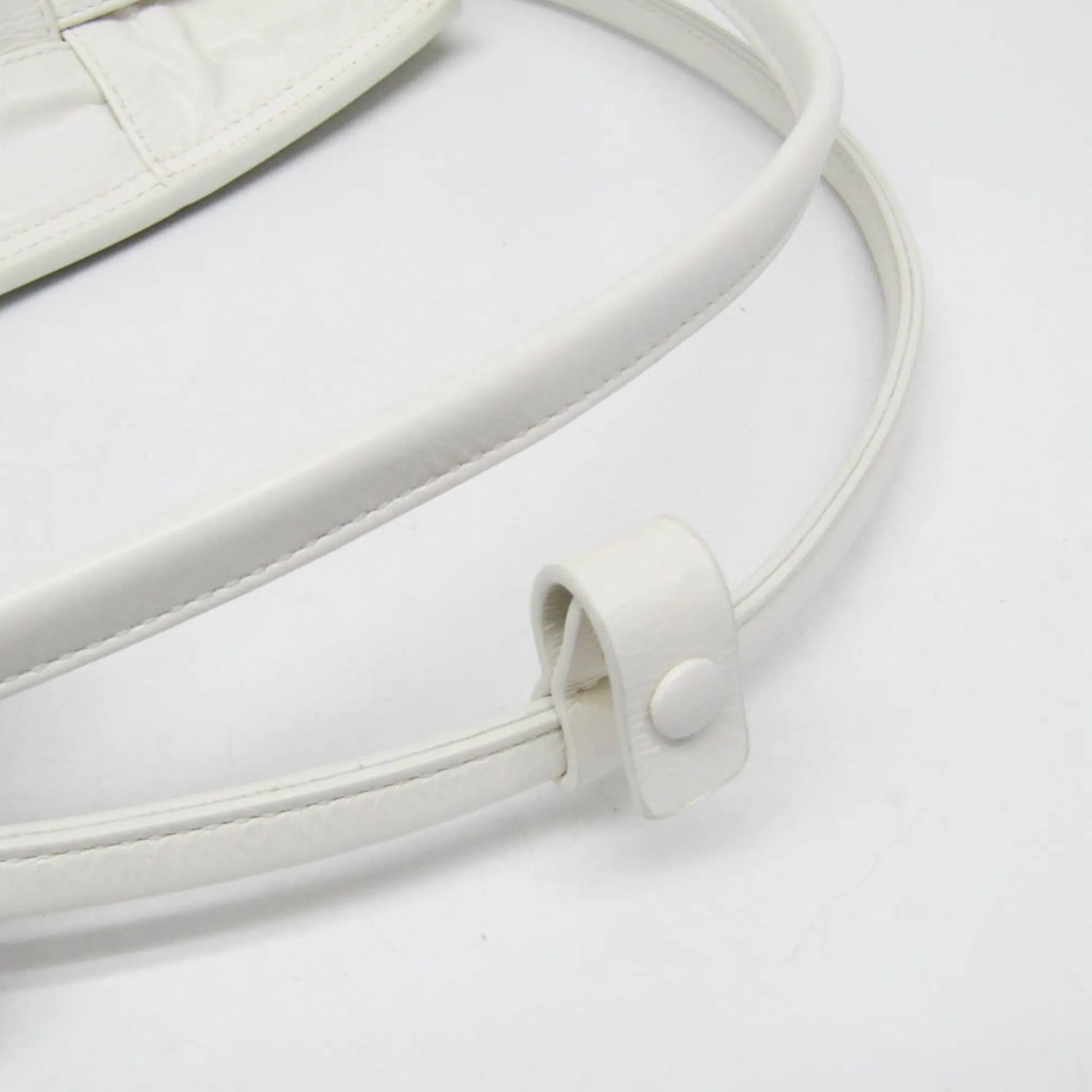 Bottega Veneta Arco Maxi Intrecciato Leather, White, Leather, Handbag