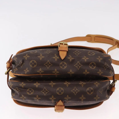 Louis Vuitton Saumur Canvas, Brown, Canvas, Shoulder Bag