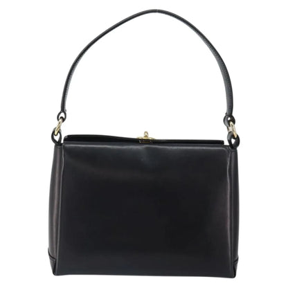 Gucci Vintage Convertible Box Leather, Black, Leather, Handbag
