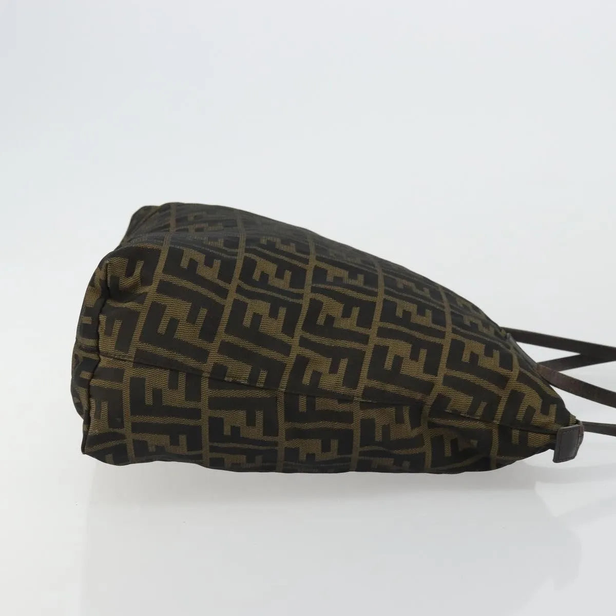Fendi Zucca Tote Canvas, Black, Canvas, Handbag