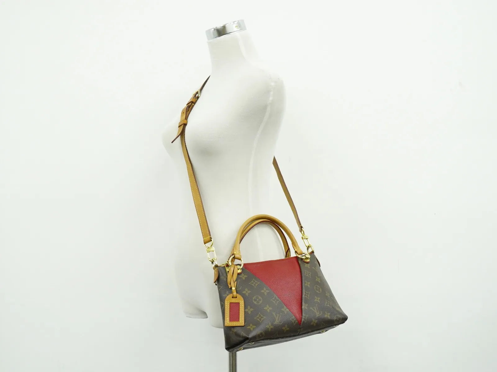Louis Vuitton V Tote Monogram Canvas and Leather, Brown, Canvas, Handbag