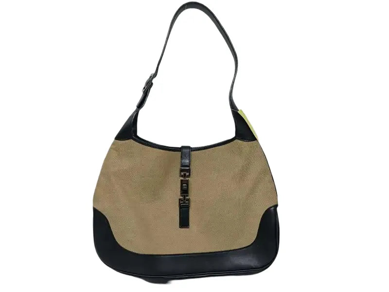 Gucci Vintage Jackie Canvas, Beige, Canvas, Handbag