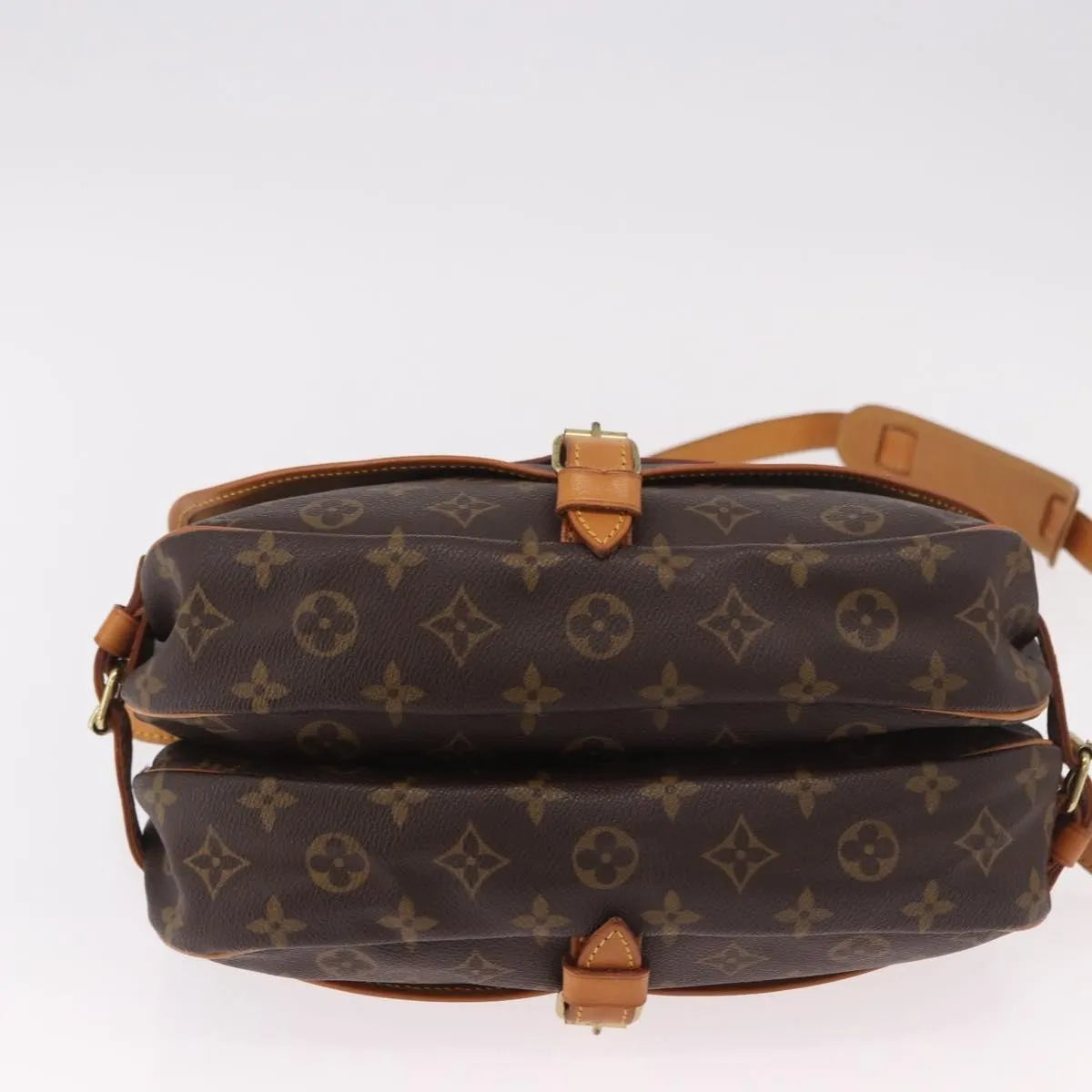 Louis Vuitton Saumur Canvas, Brown, Canvas, Shoulder Bag