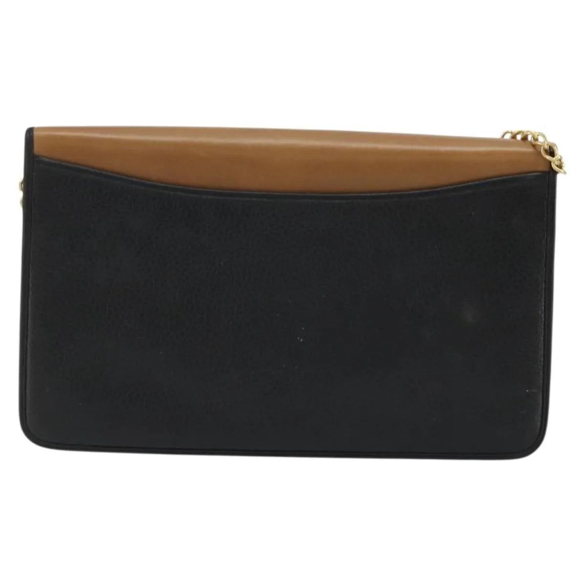 Christian Dior Vintage Chain Flap Leather, Black, Leather, Shoulder Bag